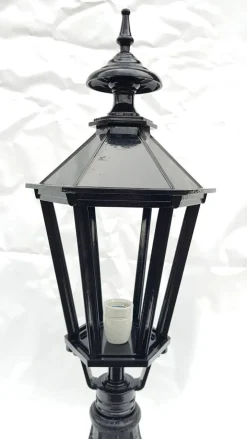 Outlet Pamono Antique Classic Victorian Cast Iron Pillar Lamp Lantern on Base Outdoor Lamp