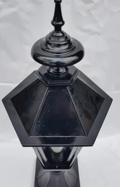 Outlet Pamono Antique Classic Victorian Cast Iron Pillar Lamp Lantern on Base Outdoor Lamp