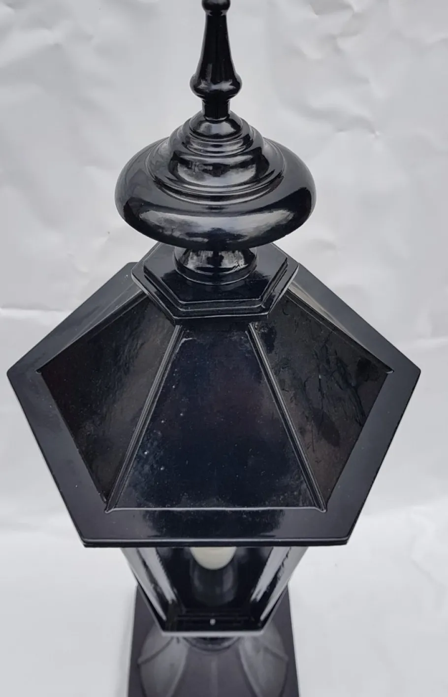 Outlet Pamono Antique Classic Victorian Cast Iron Pillar Lamp Lantern on Base Outdoor Lamp