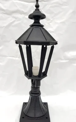 New Pamono Antique Classic Victorian Cast Iron Pillar Lamp Lantern on Base Outdoor Lamp