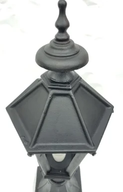New Pamono Antique Classic Victorian Cast Iron Pillar Lamp Lantern on Base Outdoor Lamp