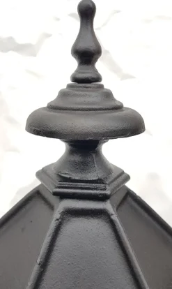 New Pamono Antique Classic Victorian Cast Iron Pillar Lamp Lantern on Base Outdoor Lamp