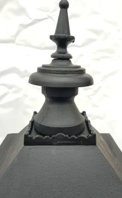 Discount Pamono Antique Classic Victorian Cast Iron Pillar Lamp Lantern on Base Outdoor Lamp