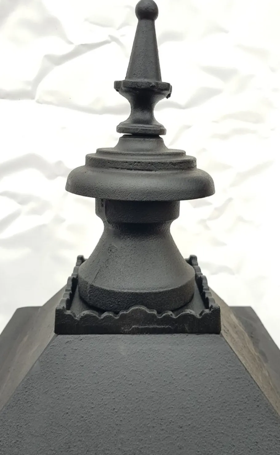 Discount Pamono Antique Classic Victorian Cast Iron Pillar Lamp Lantern on Base Outdoor Lamp