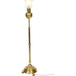 Discount Pamono Antique Edwardian Ormolu Gilt Bronze Standard Oil Lamp, 1890s