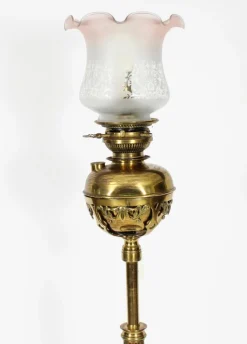 Discount Pamono Antique Edwardian Ormolu Gilt Bronze Standard Oil Lamp, 1890s
