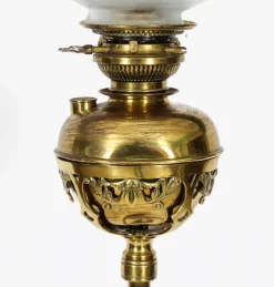 Discount Pamono Antique Edwardian Ormolu Gilt Bronze Standard Oil Lamp, 1890s