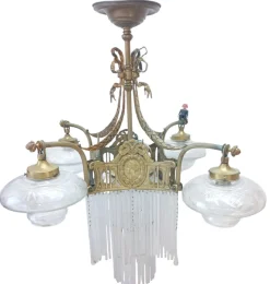 Online Pamono Antique Empire Lamp, 1890s