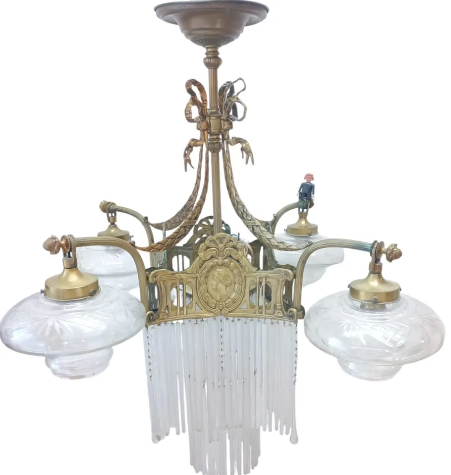 Online Pamono Antique Empire Lamp, 1890s