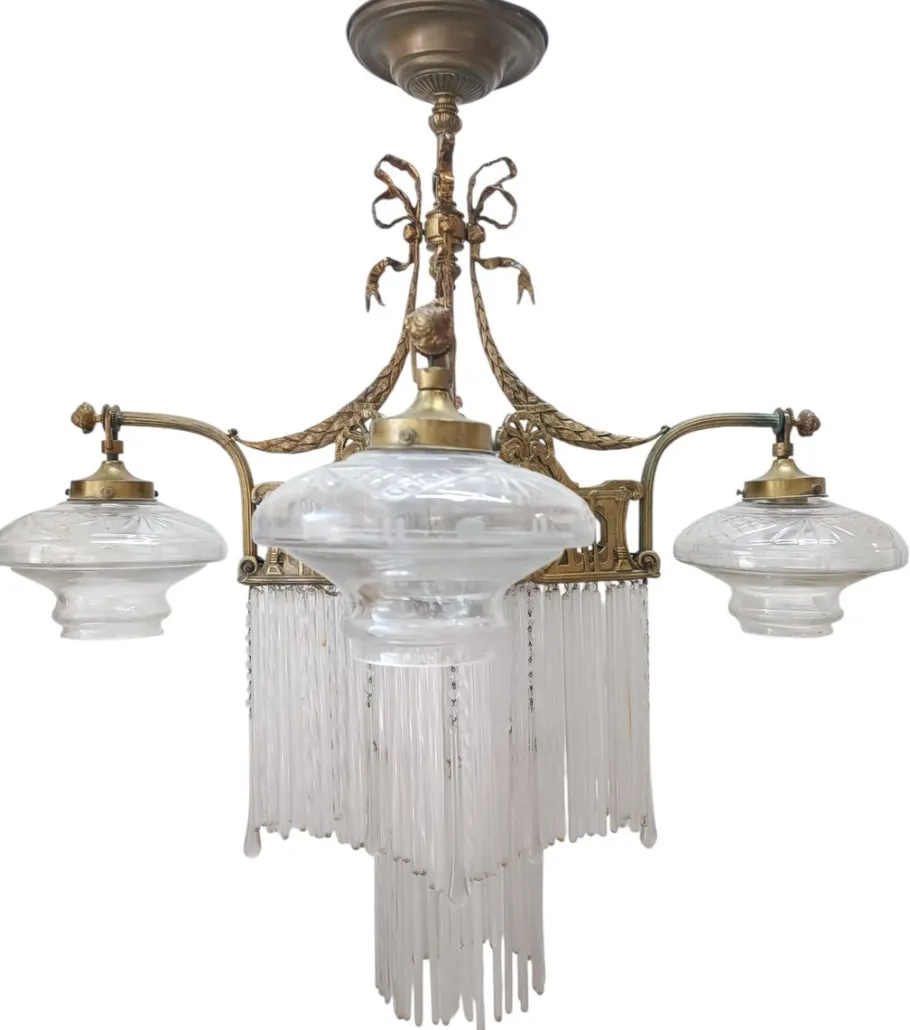 Online Pamono Antique Empire Lamp, 1890s