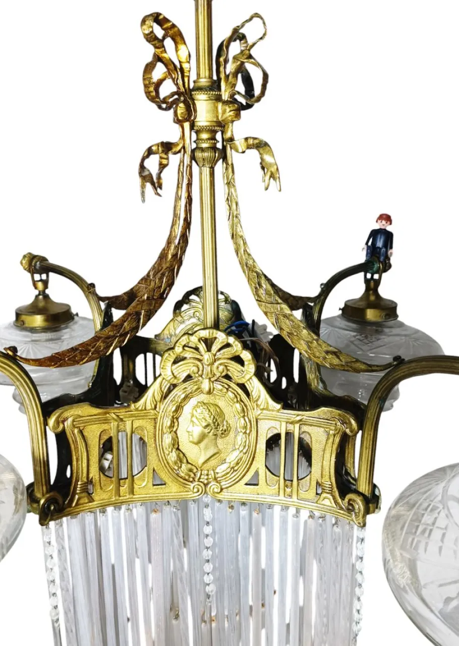 Online Pamono Antique Empire Lamp, 1890s