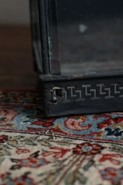 Pamono Antique Enamelled Metal Lanterns, Set of 2