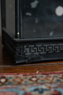 Pamono Antique Enamelled Metal Lanterns, Set of 2