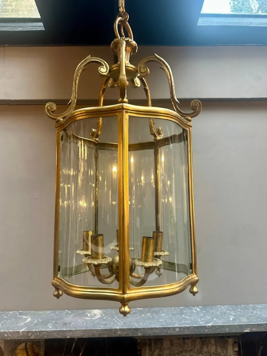 New Pamono Antique English Bronze Lantern, 1880