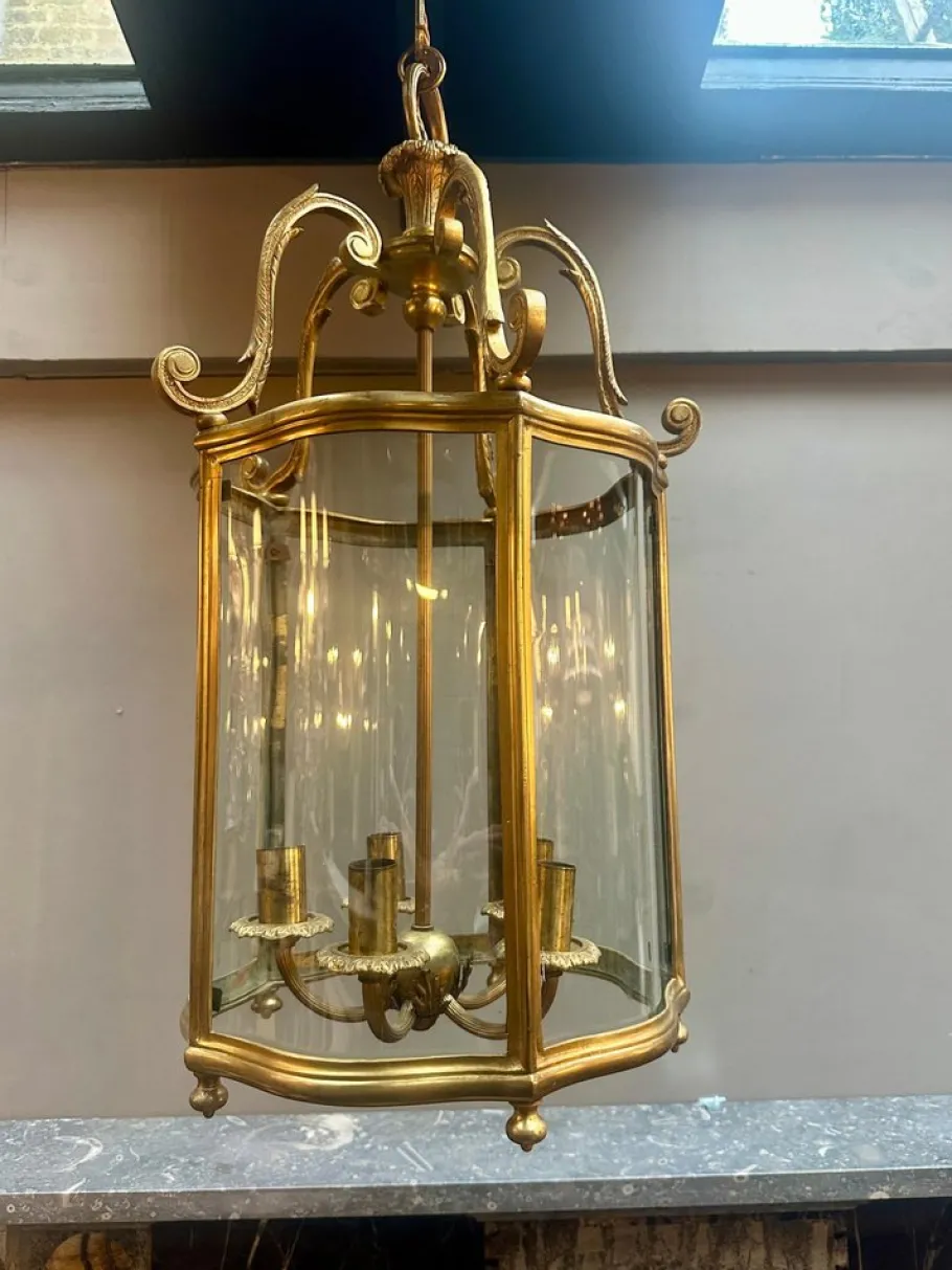 New Pamono Antique English Bronze Lantern, 1880