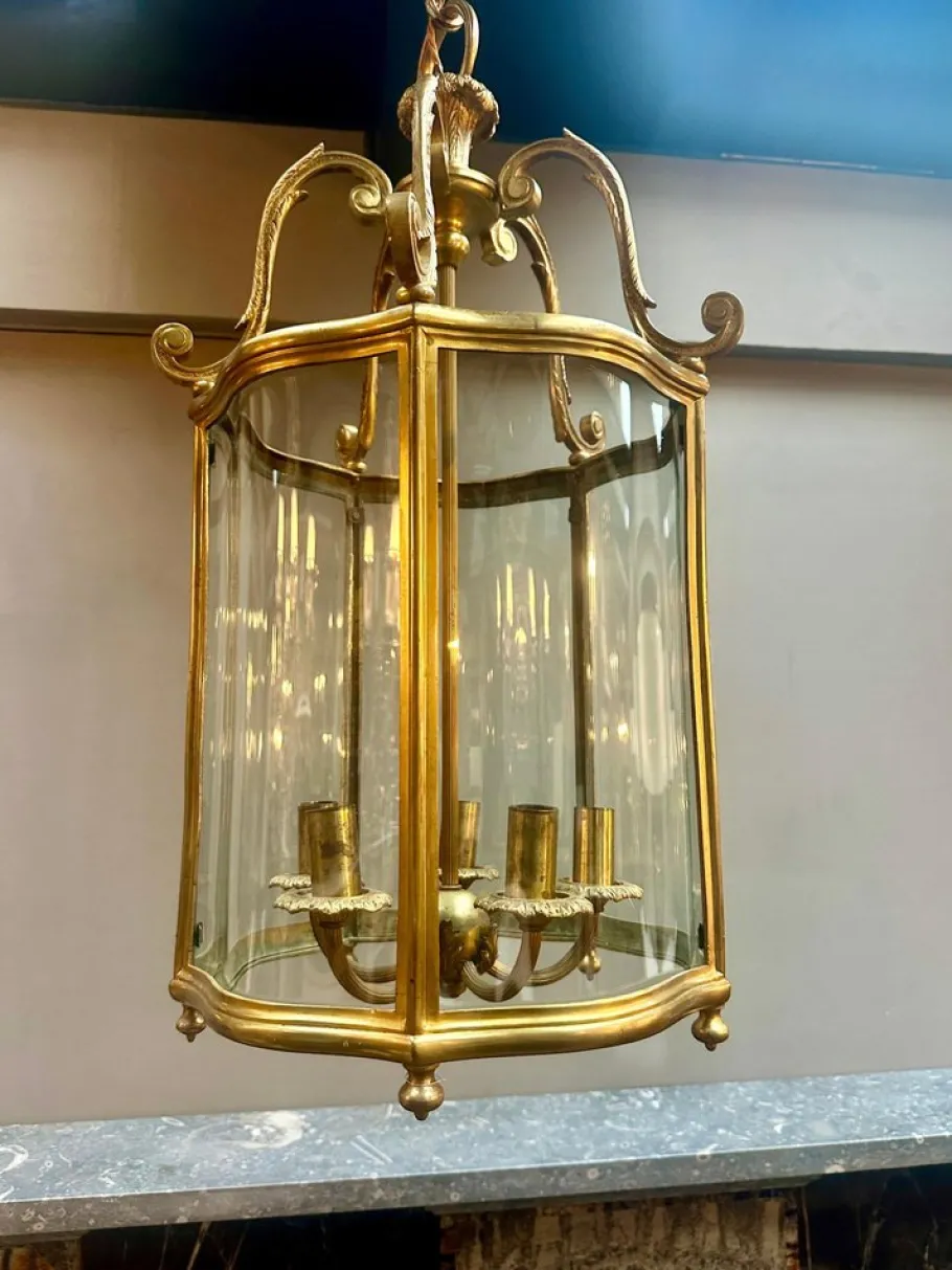 New Pamono Antique English Bronze Lantern, 1880