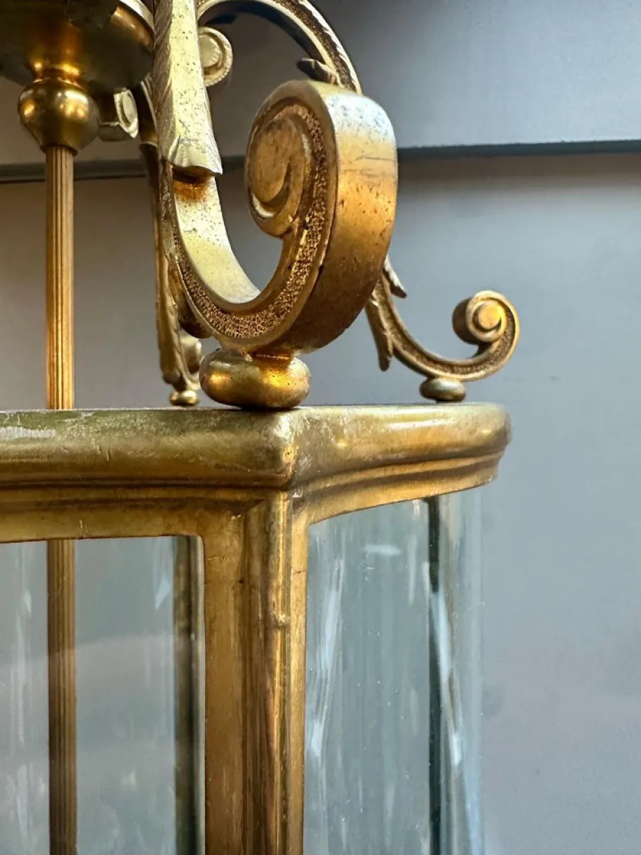 New Pamono Antique English Bronze Lantern, 1880