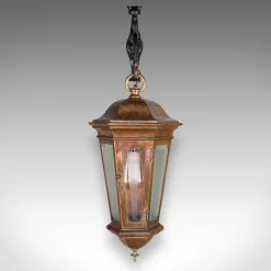 Pamono Antique English Courtyard Light in Bronze and Wrought Iron, 1850