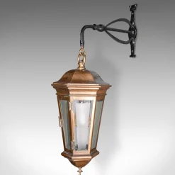 Pamono Antique English Courtyard Light in Bronze and Wrought Iron, 1850