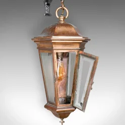 Pamono Antique English Courtyard Light in Bronze and Wrought Iron, 1850
