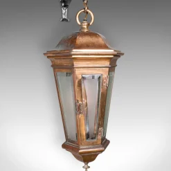 Pamono Antique English Courtyard Light in Bronze and Wrought Iron, 1850