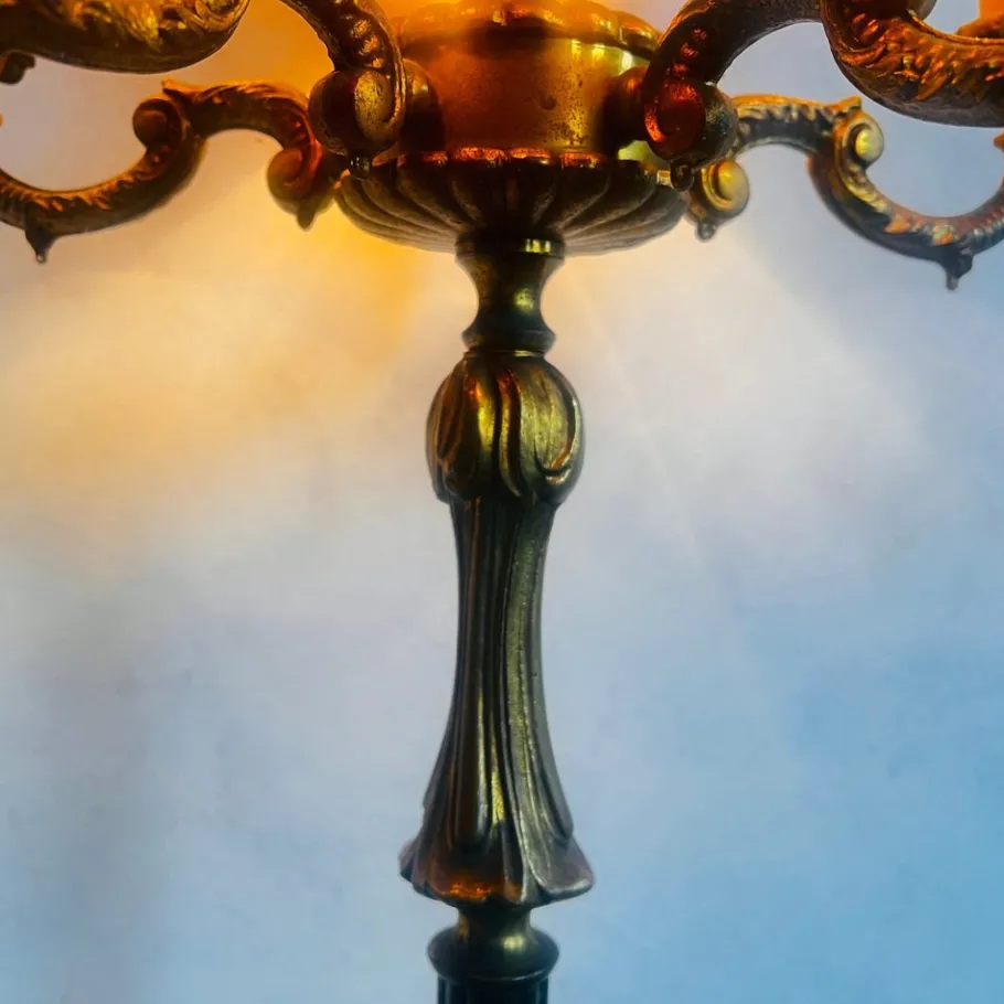 Online Pamono Antique Floor Lamp in Bronze