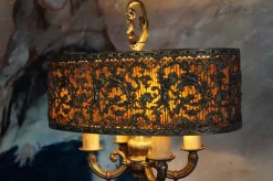 Pamono Antique French Bronze Table Lamp, Circa 1910