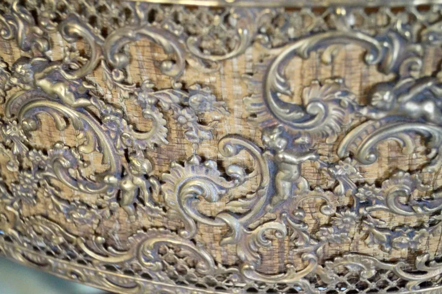 Pamono Antique French Bronze Table Lamp, Circa 1910