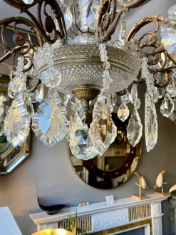 Hot Pamono Antique French Chandelier in Bronze and Crystal, 1890