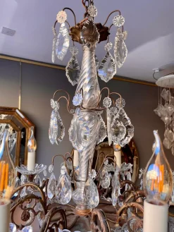 Hot Pamono Antique French Chandelier in Bronze and Crystal, 1890