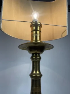 Online Pamono Antique French Floor Lamp in Golden Bronze, 19th Century