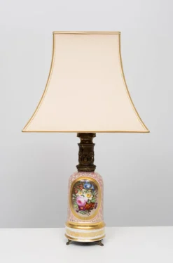 Discount Pamono Antique French Hand Painted Table Lamp in Sevres Porcelain, 1880s