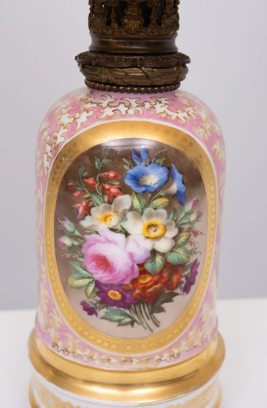 Discount Pamono Antique French Hand Painted Table Lamp in Sevres Porcelain, 1880s