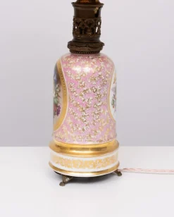 Discount Pamono Antique French Hand Painted Table Lamp in Sevres Porcelain, 1880s