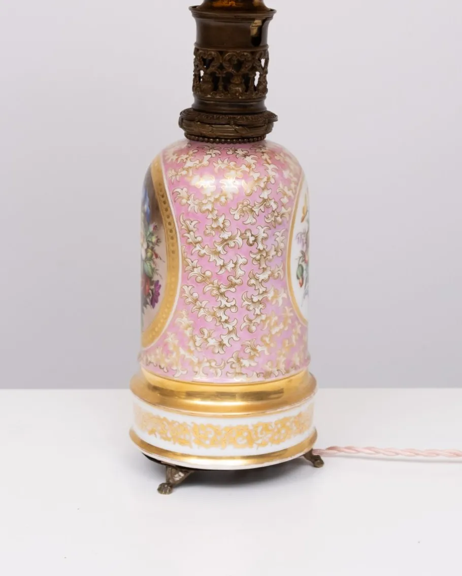 Discount Pamono Antique French Hand Painted Table Lamp in Sevres Porcelain, 1880s