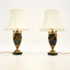 New Pamono Antique French Marble and Gilt Bronze Lamps, 1890s, Set of 2