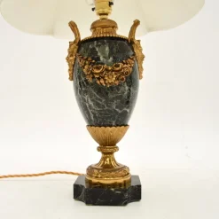 New Pamono Antique French Marble and Gilt Bronze Lamps, 1890s, Set of 2
