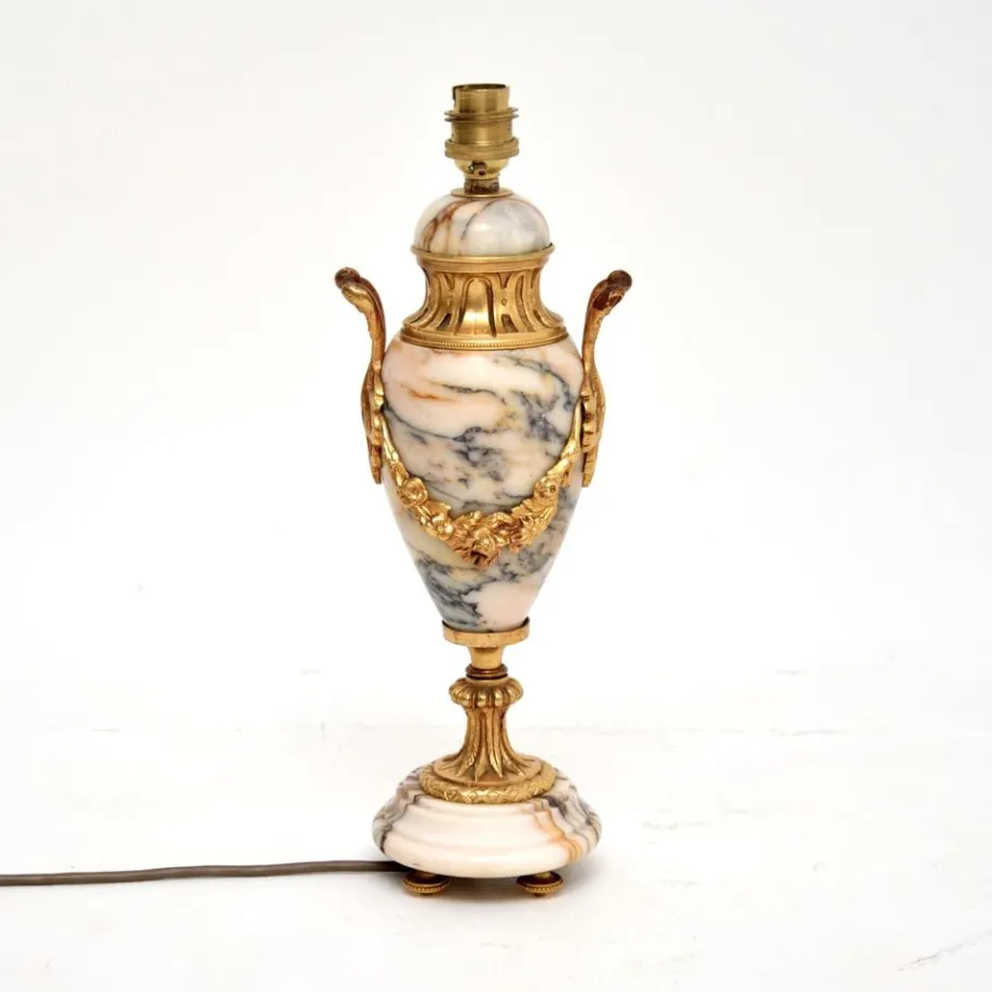 Discount Pamono Antique French Marble and Gilt Bronze Table Lamp, 1890s
