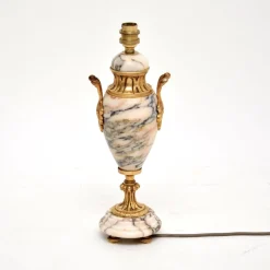 Discount Pamono Antique French Marble and Gilt Bronze Table Lamp, 1890s