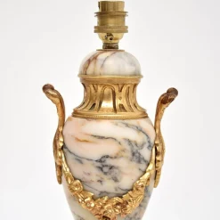 Discount Pamono Antique French Marble and Gilt Bronze Table Lamp, 1890s