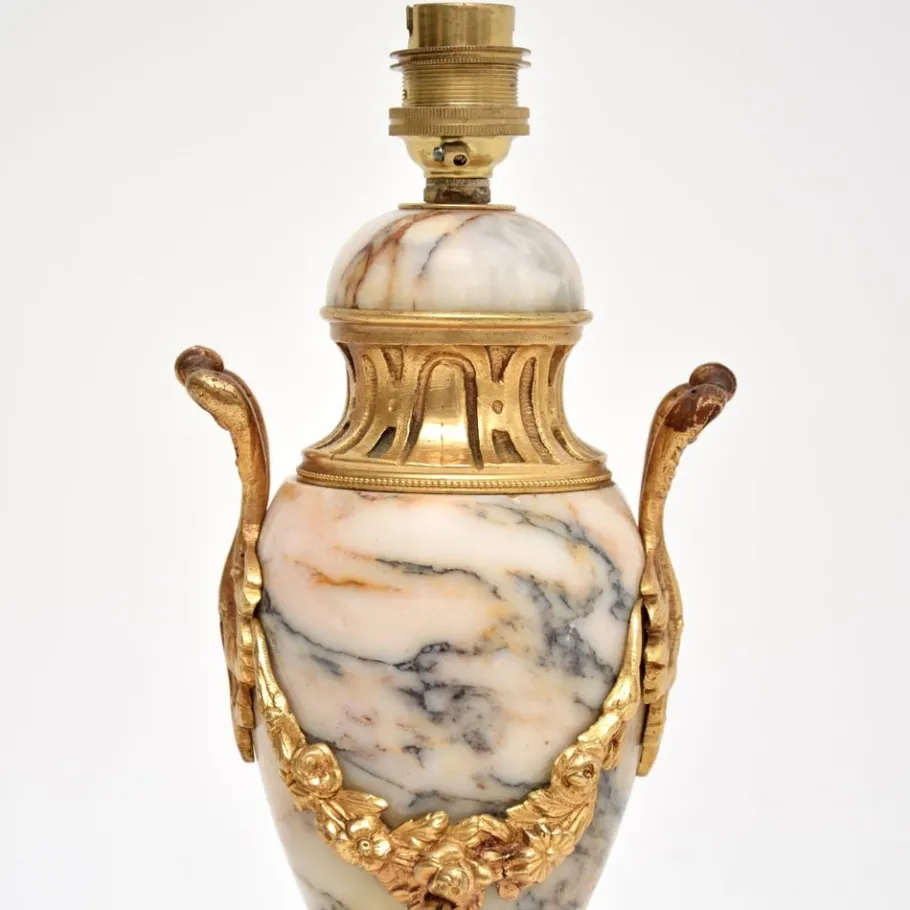 Discount Pamono Antique French Marble and Gilt Bronze Table Lamp, 1890s