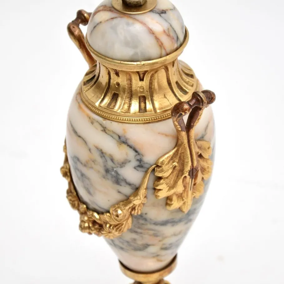 Discount Pamono Antique French Marble and Gilt Bronze Table Lamp, 1890s