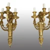 New Pamono Antique French Napoleon III Wall Sconces in Chiseled Gilt Bronze, Late 19th Century, Set of 2