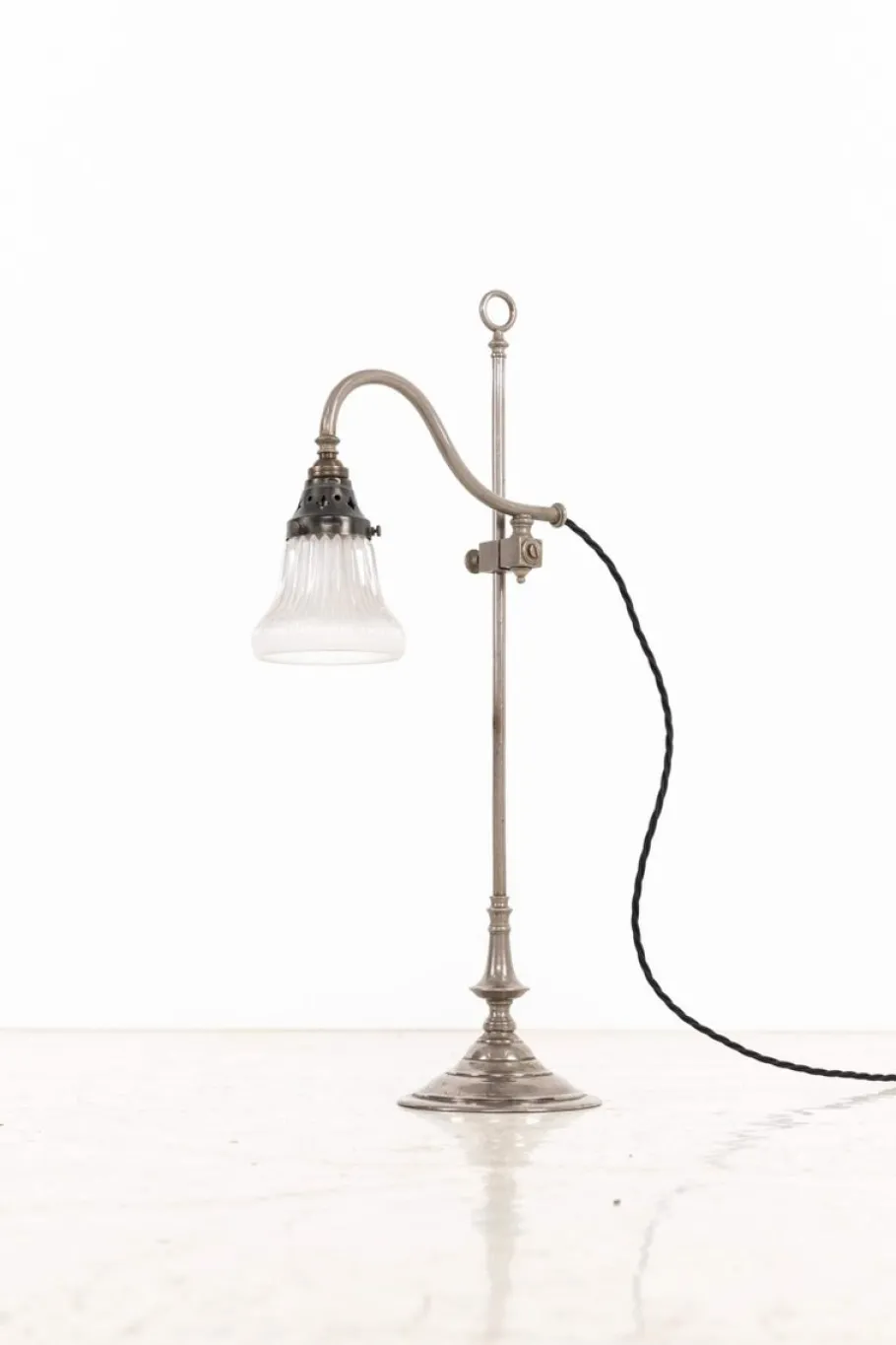 Best Pamono Antique French Rise and Fall Desk Lamp, 1890s