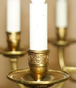 Hot Pamono Antique French Rococo Gold Gilt Brass Eight-Branch Cherub Chandelier, 1900s