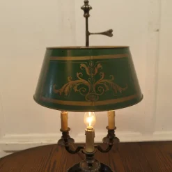 Clearance Pamono Antique French Silver Plated Triple Bouillotte Desk Lamp, 1890s