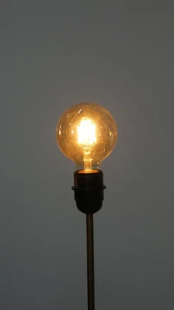 Discount Pamono Antique Hand-Carved Wood Floor Lamps with Lion Heads, Set of 2