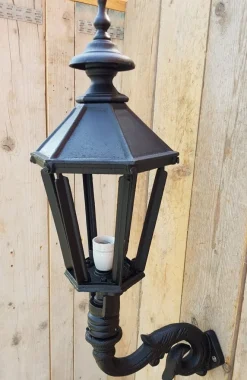 Best Pamono Antique Hexagon Cast Iron Wall Lantern