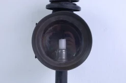 New Pamono Antique Iron Carriage Lantern Lamp with Candle Torch, 1890s