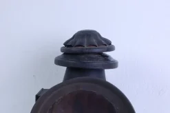 New Pamono Antique Iron Carriage Lantern Lamp with Candle Torch, 1890s